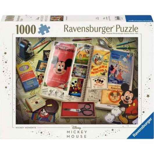 Puzzle 1000 pezzi Ravensburger Mickey Moments 1950