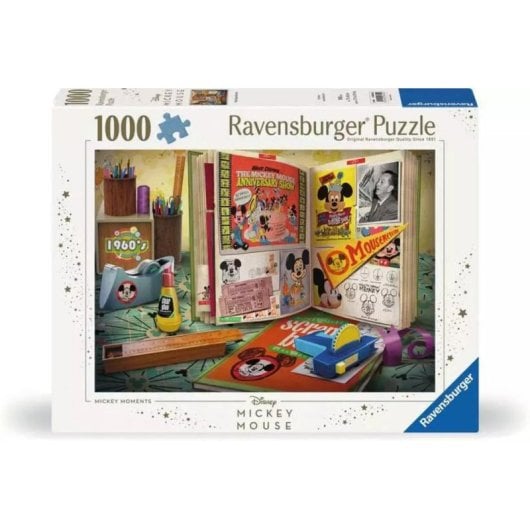 Puzzle 1000 pezzi Ravensburger Mickey Moments 1960
