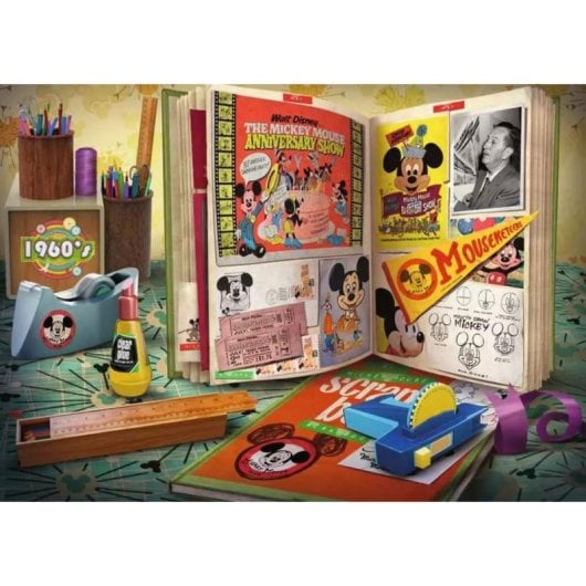 Puzzle 1000 pezzi Ravensburger Mickey Moments 1960