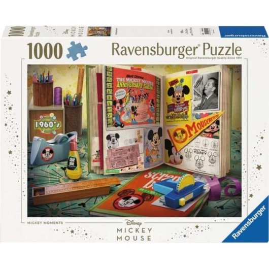 Puzzle 1000 pezzi Ravensburger Mickey Moments 1960