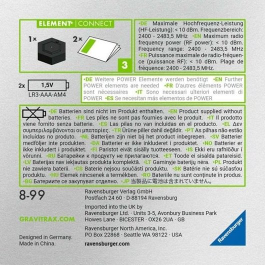 Elemento de Conexión de Energía GraviTrax Ravensburger