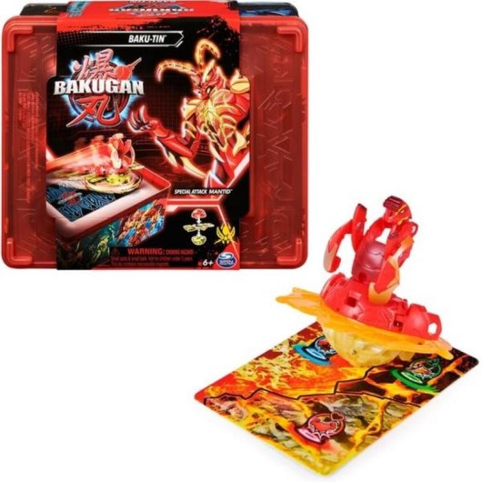 Estuche Bakugan Baku-tin avec Special Attack Mantid, figure d'action et jeu