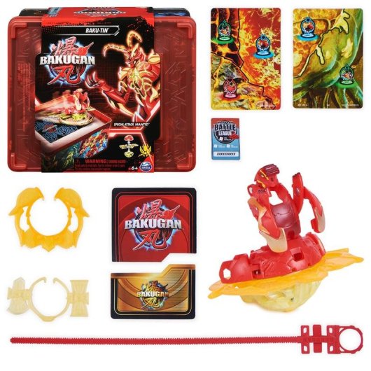 Estuche Bakugan Baku-tin avec Special Attack Mantid, figure d'action et jeu