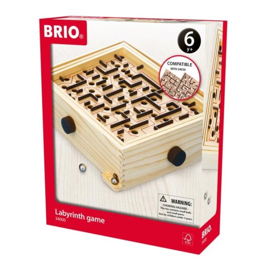 Kugellabyrinth BRIO 34000 Geschicklichkeitsspiel aus Holz