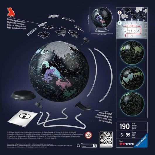 Puzzle 3D Ravensburger Globe Étoilé 180 pièces
