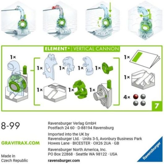 Élément Vertical Canon GraviTrax Ravensburger Ferroviaire