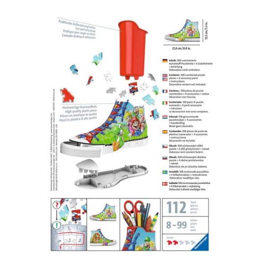 Puzzle 3D Ravensburger Zapatilla Super Mario 108 pezzi