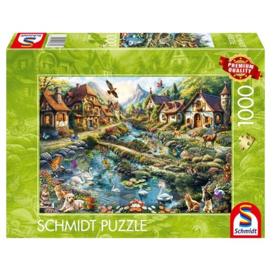 Puzzle 1000 pièces Schmidt Spiele Paysage bord de rivière 12 ans qualité premium