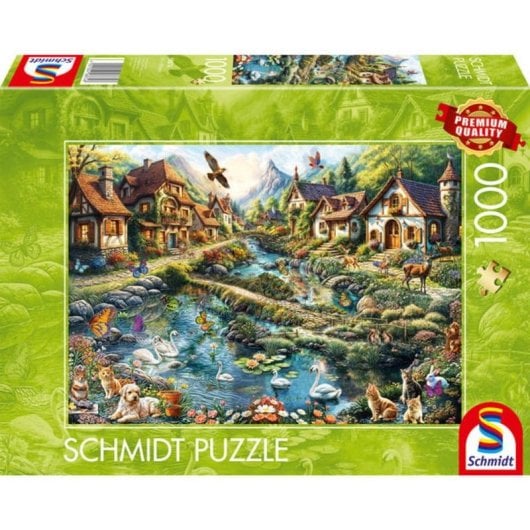 Puzzle 1000 pièces Schmidt Spiele Paysage bord de rivière 12 ans qualité premium