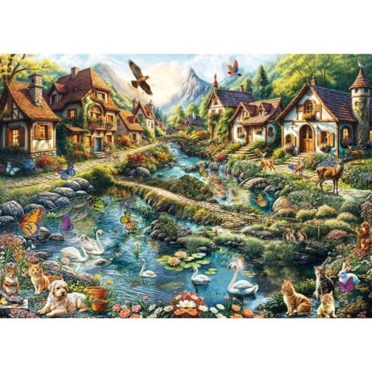 Puzzle 1000 pièces Schmidt Spiele Paysage bord de rivière 12 ans qualité premium