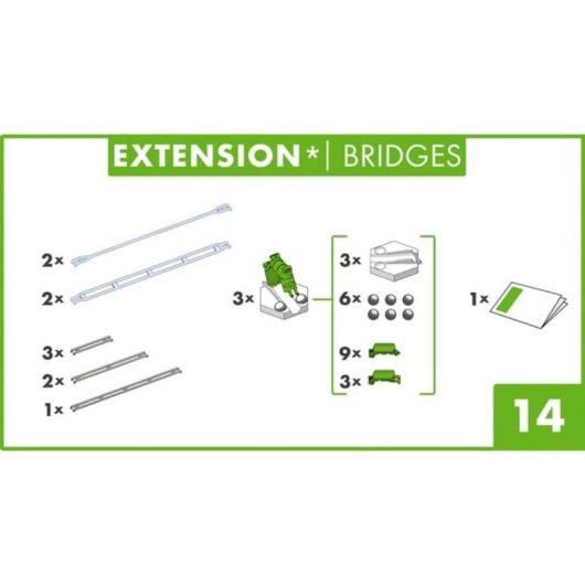 Extension de Ponts GraviTrax Ravensburger, Ferrocarril Modular pour Enfants