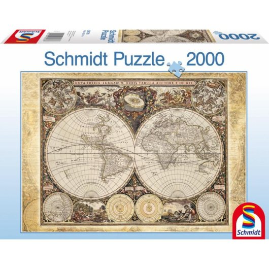 Puzzle Schmidt Spiele 58178 2000 peças Mapas