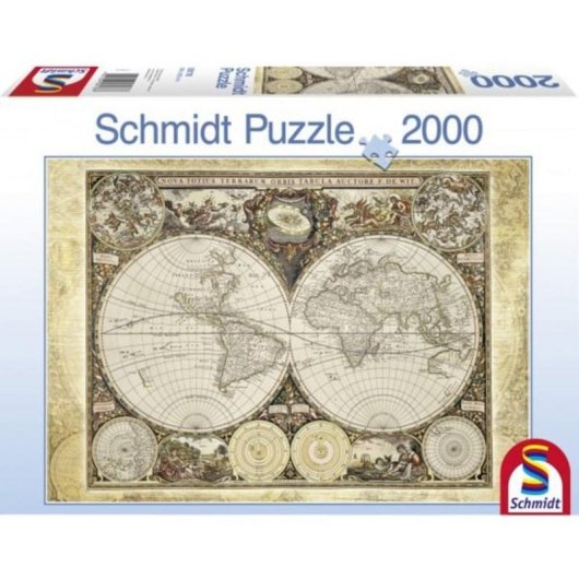 Puzzle Schmidt Spiele 58178 2000 peças Mapas