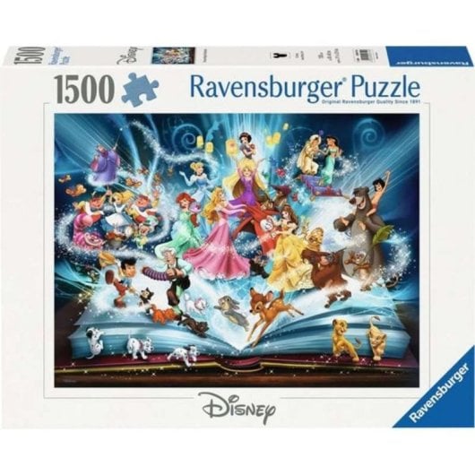 Puzzle Ravensburger 1500 pezzi Disney Libro di Racconti Magici