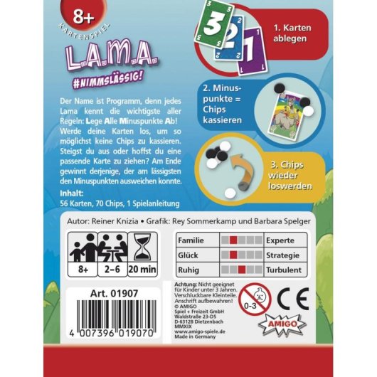 Jeu de cartes Amigo LAMA familial pour 2 à 6 joueurs