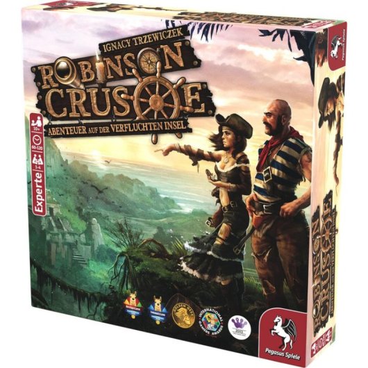 Jeu de plateau Pegasus Robinson Crusoe, coopératif, familial, 1-4 joueurs