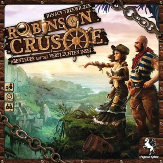 Jeu de plateau Pegasus Robinson Crusoe, coopératif, familial, 1-4 joueurs