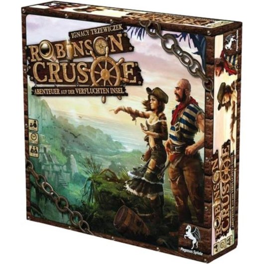 Jeu de plateau Pegasus Robinson Crusoe, coopératif, familial, 1-4 joueurs