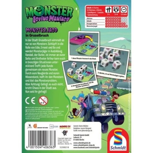 Jeu de société Schmidt Spiele Monster Loving Maniacs 2-4 joueurs 7 ans