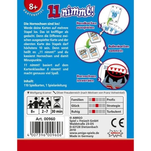 Jeu de cartes Amigo 11 tomas! Échange familial
