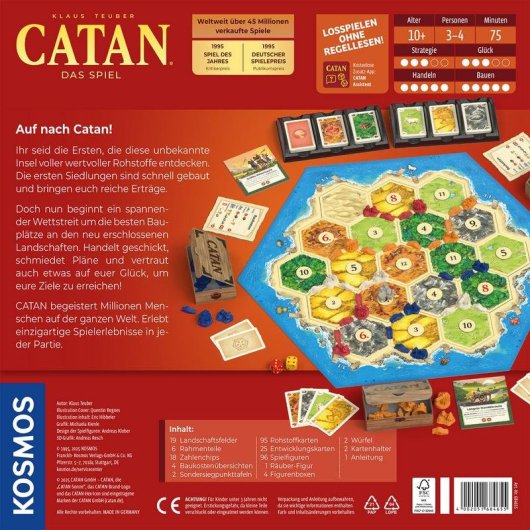 Jogo de cartas Kosmos CATAN - O Jogo, Estratégia familiar 3-4 jogadores