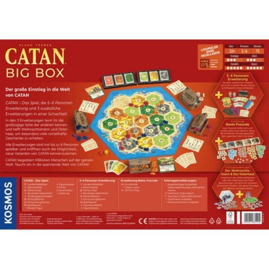 Juego de Cartas Kosmos CATAN Big Box 2025 Estrategia 3-6 Jugadores