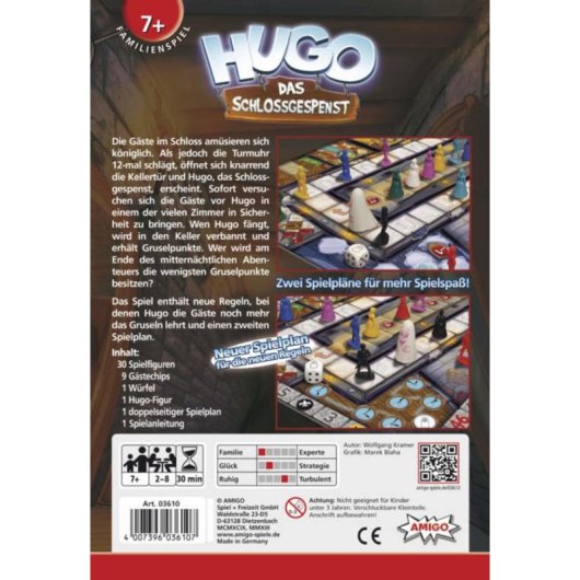 Gioco da tavolo Amigo HUGO - Il fantasma del castello, familiare, 2-8 giocatori