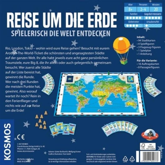 Jeu de société KOSMOS Reise um die Erde Découvrez le monde en jouant