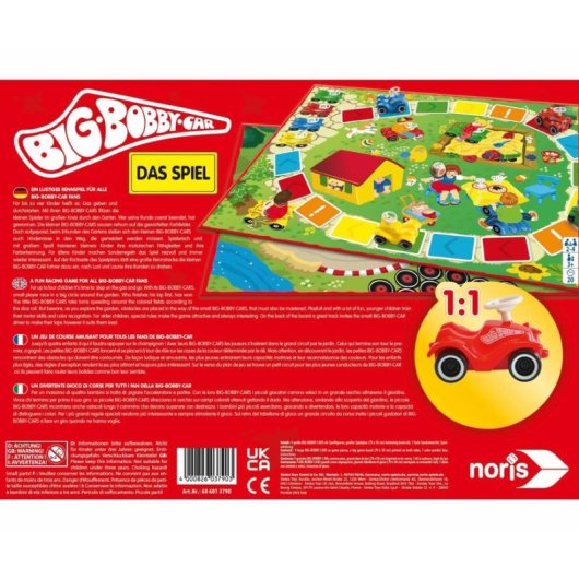 Jeu de société Noris BIG-BOBBY-CAR Course familiale 2-4 joueurs