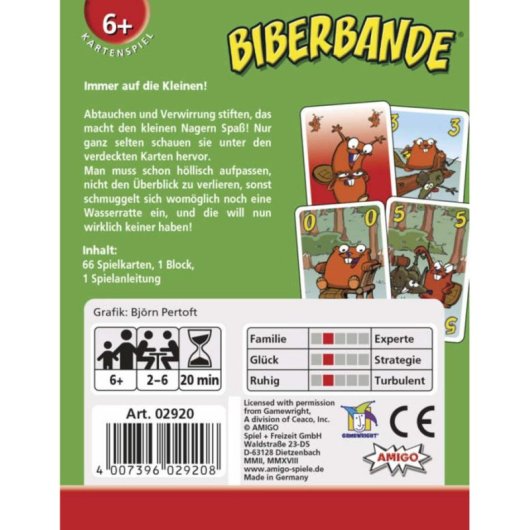 Juego de cartas Amigo 02920 Emparejamiento 6 años 20 min