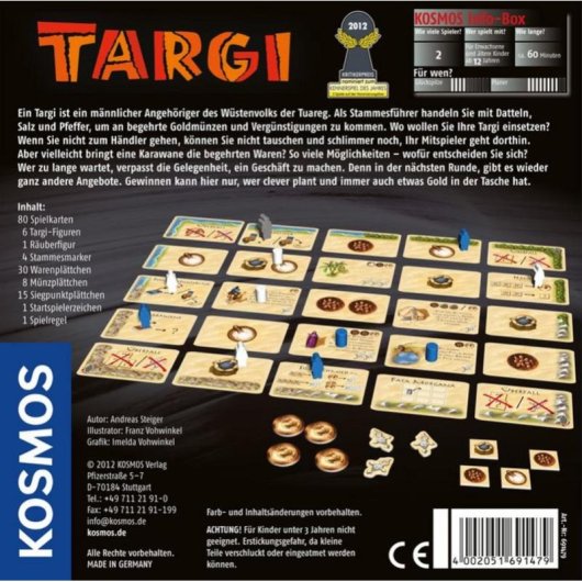 Jeu de société Kosmos TARGI Simulation économique 2 joueurs 12 ans