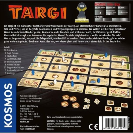 Jeu de société Kosmos TARGI Simulation économique 2 joueurs 12 ans