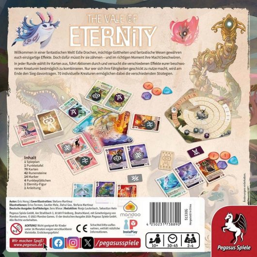 Jeu de société Pegasus The Vale of Eternity 2-4 joueurs Multigenre