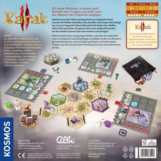 Juego de cartas Kosmos Karak 2, familiar, estratégico, 2-5 jugadores