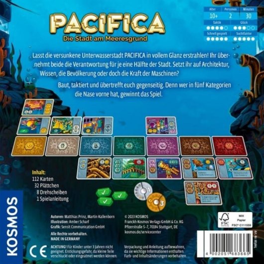 Gioco da tavolo Kosmos Pacifica Avventura per 2 giocatori