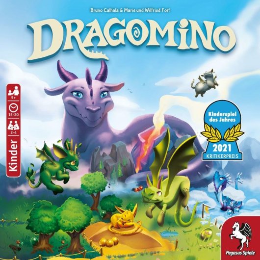 Jeu de société Pegasus Dragomino Kinderspiel interprétation de rôle familial