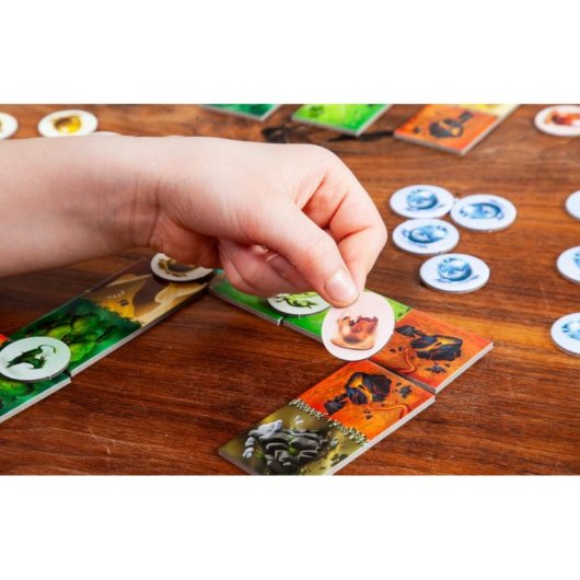 Jeu de société Pegasus Dragomino Kinderspiel interprétation de rôle familial