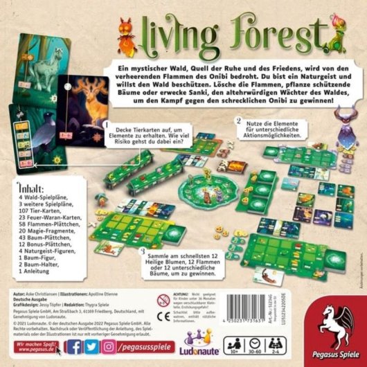 Jeu de société Pegasus Living Forest pour famille 2-4 joueurs 10 ans+