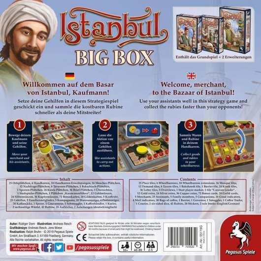 Juego de mesa Pegasus Istanbul Big Box Estrategia 5 jugadores