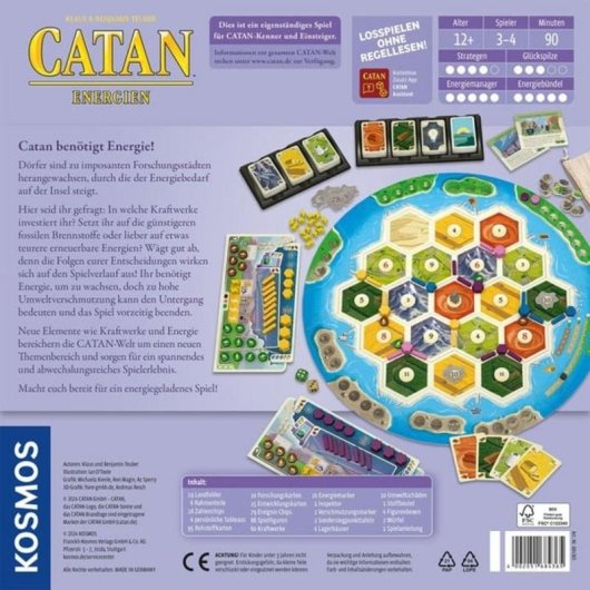 Juego de mesa KOSMOS Catan Energien Estrategia Familiar 3-4 jugadores 90 min
