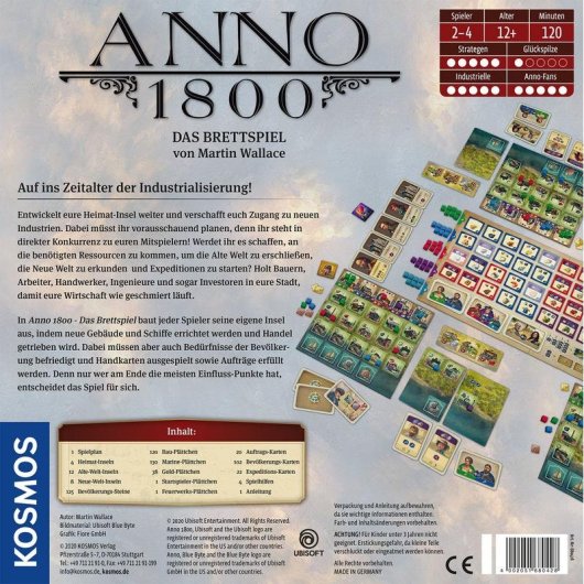 Juego de mesa Kosmos Anno 1800 Estrategia familiar para 2-4 jugadores