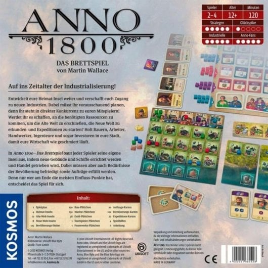 Juego de mesa Kosmos Anno 1800 Estrategia familiar para 2-4 jugadores
