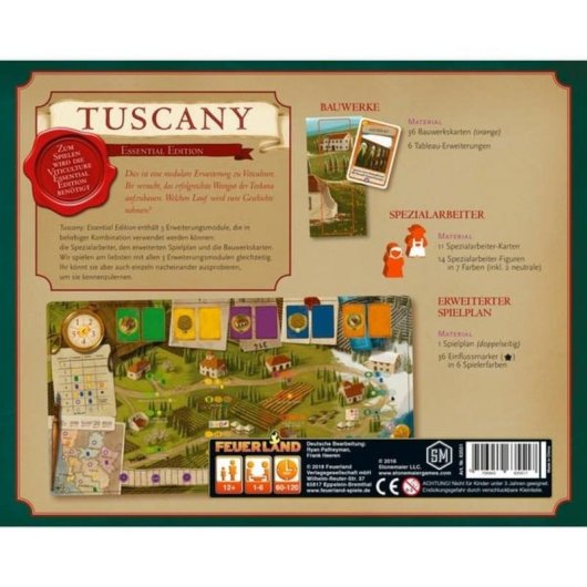 Jeu de société Pegasus Viticulture Tuscany Essential Edition