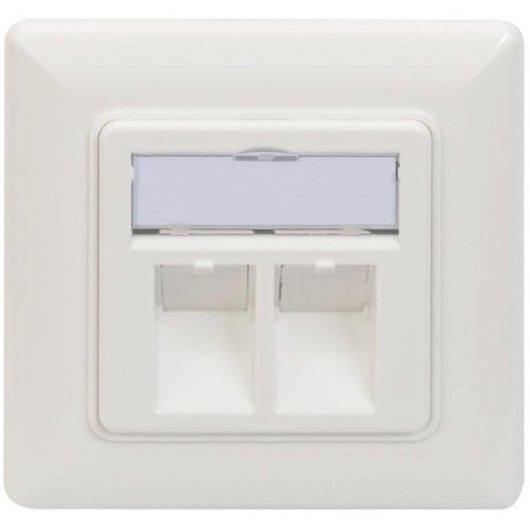 Toma de corriente DIGITUS para módulos Keystone RJ-45 Blanco