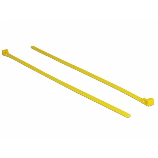 Wiederverwendbare Kabelbinder DeLOCK 18761 Nylon Gelb 300 mm 100 Stück