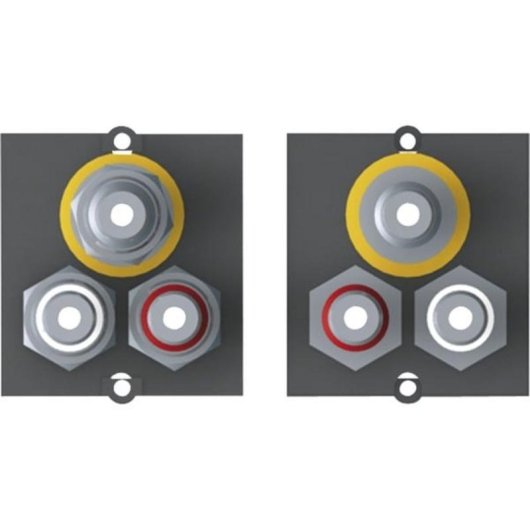 Multipresa Bachmann 917.026 3 prese RCA nera 1 modulo