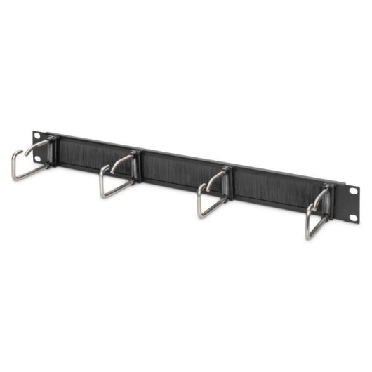 Painel de gestão de cabos Digitus para rack 19" 1U com suportes de aço
