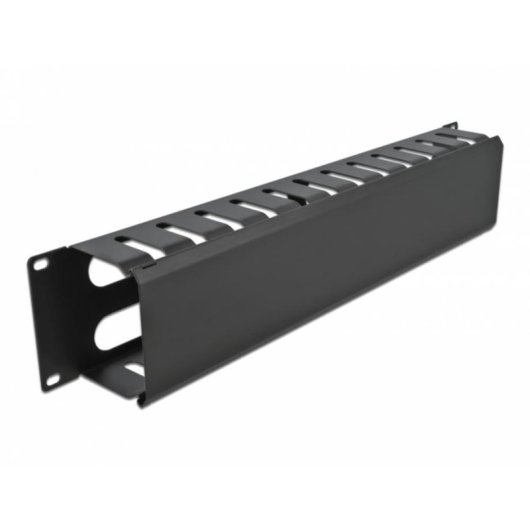 Panneau de gestion de câbles DeLOCK 19" 2U noir avec 4 ouvertures