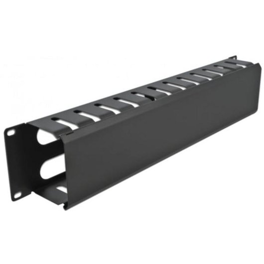 Panneau de gestion de câbles DeLOCK 19" 2U noir avec 4 ouvertures