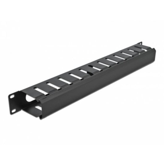 Panneau de gestion de câbles DeLOCK 19" 1U noir avec 2 ouvertures